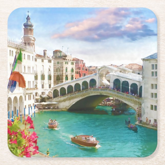 Rialto Bridge in Venezia | Venice, Italy Coaster (Front)