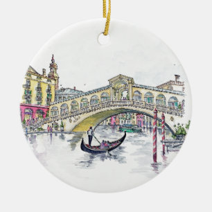 Rialto bridge, Venice Ceramic Ornament