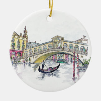 Rialto bridge, Venice Ceramic Ornament