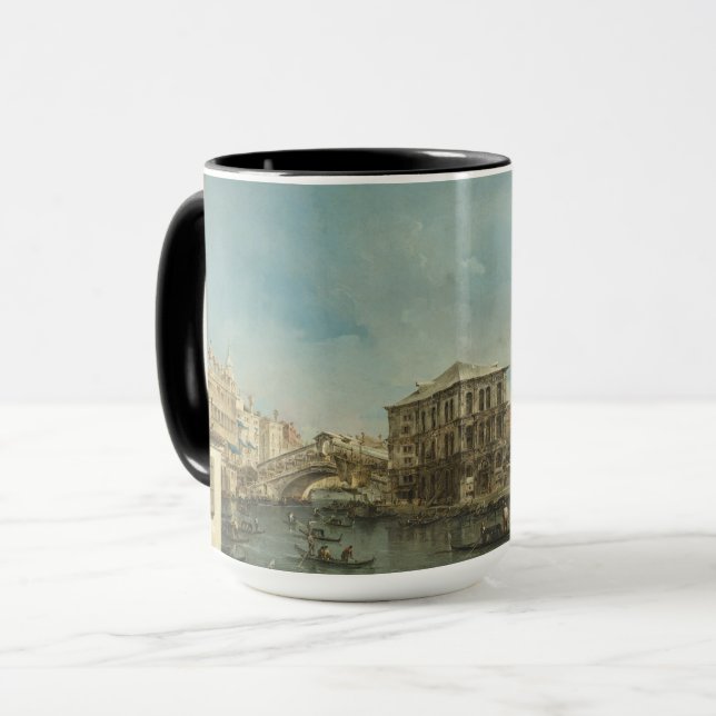 Rialto Bridge with Palazzo dei Camerlenghi Mug (Front Left)