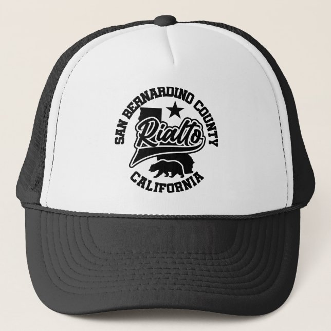 Rialto,California Trucker Hat (Front)