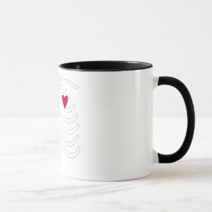Rib Cage and Heart Mug