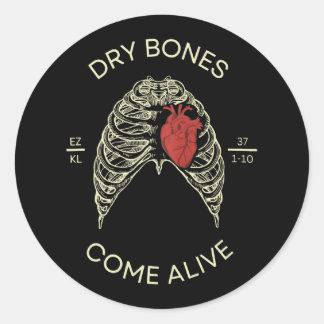 Rib Cage Dry Bones Come Alive Bible Verse Christia Classic Round Sticker