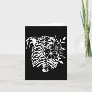 Rib Cage Flower Easy Halloween Costume 1  Card