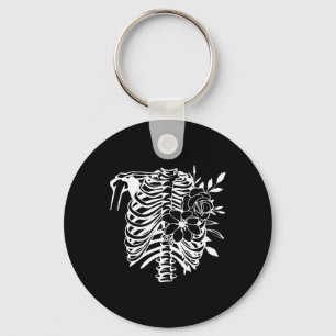 Rib Cage Flower Easy Halloween Costume 1 Keychain