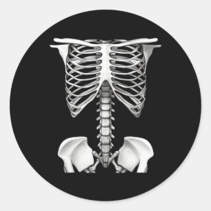 Rib Cage Halloween Costume Gifts For Men Women Kid Classic Round Sticker