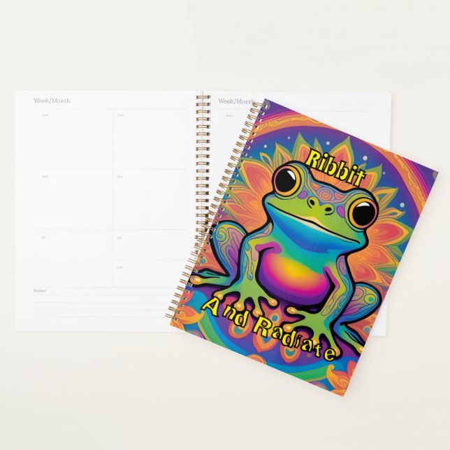 Ribbit and Radiate Boho Frog – Psychedelic Vibes Planner (Display)