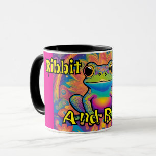 Ribbit and Radiate Frog – Boho Psychedelic Vibes Mug