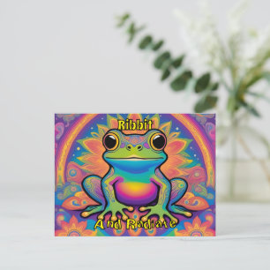 Ribbit and Radiate Funky Groovy Vibes Postcard
