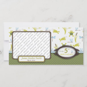 Ribbit Birthday Photo Card