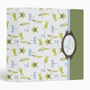 Ribbit Frog and Dragonfly Baby Memory Book Binder
