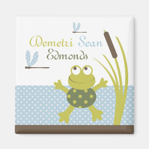 Ribbit Frog and Dragonfly Magnet