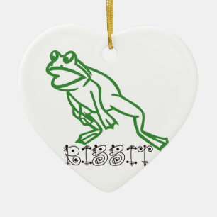 Ribbit Frog Ceramic Ornament