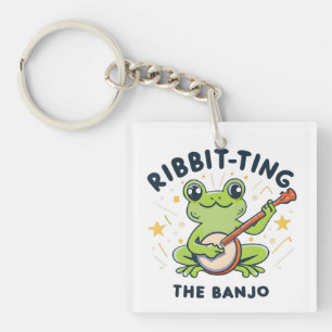 Ribbit-ting the Banjo ,Cute Frog Playing Music Keychain