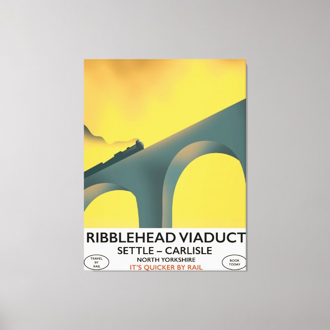 Ribblehead Viaduct Yorkshire locomotive Canvas Print (Front)