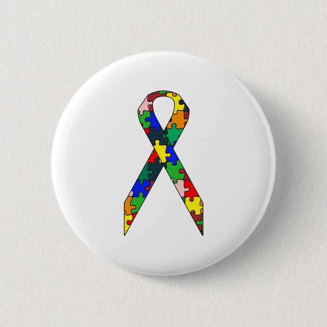 Ribbon 2 Inch Round Button (Front)