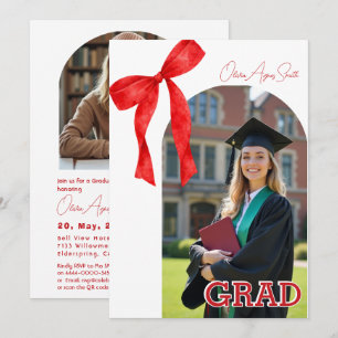 Ribbon Accent Dual‑Photo QR Code Invitation