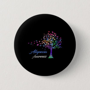 Ribbon Alopecia Awareness  2 Inch Round Button