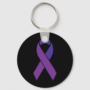 Ribbon Alzheimerheimer Awareness Supporter Survivo Keychain