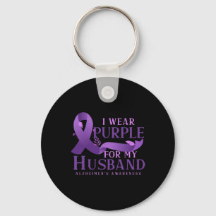 Ribbon Alzheimerheimer Fighter Husband Heimers Awa Keychain