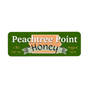 Ribbon and Banner Personalized Honey Jar