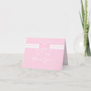 Ribbon and Bow-Baby Shower-Thank You Thank You Card