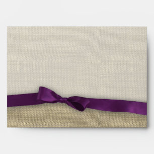 Ribbon and Burlap Purple Envelopes