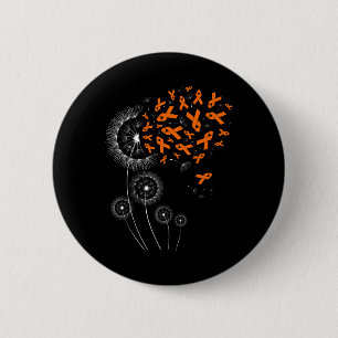 Ribbon And Dandelion Leukaemia Awareness Month War 2 Inch Round Button