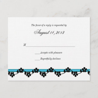 Ribbon and Flowers Response Card