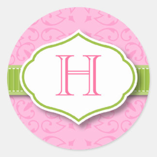 Ribbon and Seal Monogram Sticker