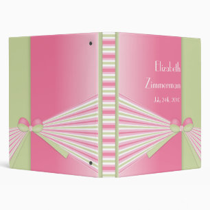 Ribbon and Stripes Personalized Photo Album Binder