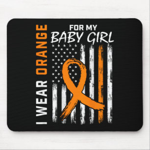 Ribbon Baby Girl Leukaemia Awareness  Mouse Pad