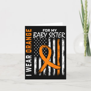 Ribbon Baby Sister Leukaemia Awareness Card
