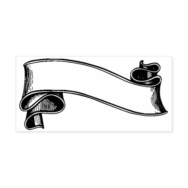 Ribbon / Banner / Label Rubber Stamp (Imprint)