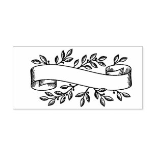 Ribbon / Banner / Label Rubber Stamp