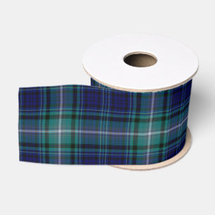 Ribbon - Blue & Green Tartan Grosgrain Ribbon