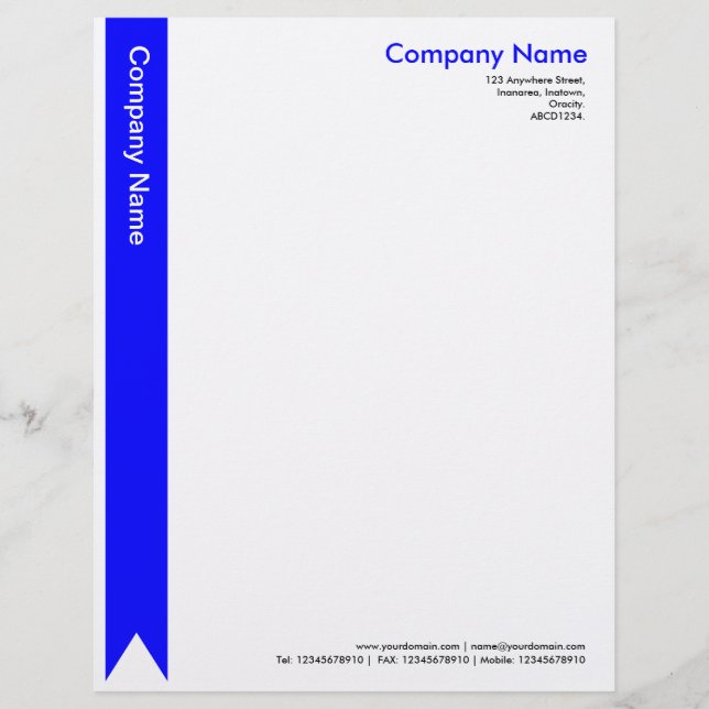 Ribbon - Blue Letterhead (Front)