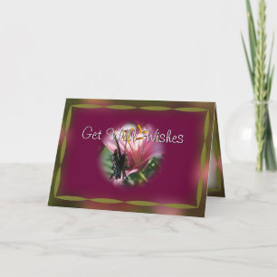 Ribbon Bordered Butterfly- customize any occasion Card
