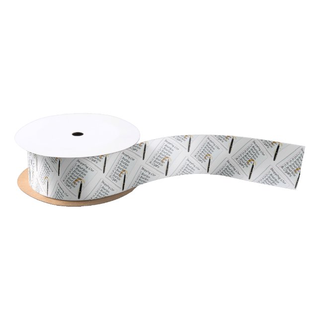 RIBBON - BOURBON LOVERS SHOPPING LIST SATIN RIBBON (Spool)