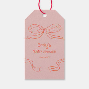 Ribbon bow - Baby Shower Gift Tags