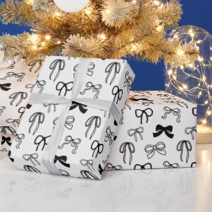 Ribbon Bow Pattern Christmas Wrapping Paper