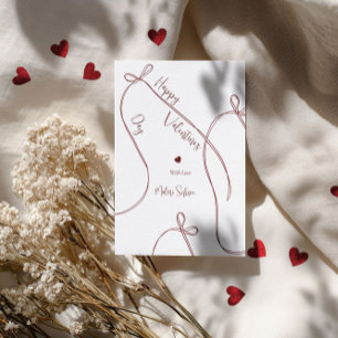 Ribbon Bows – Modern Happy Valentine’s Day Holiday Card