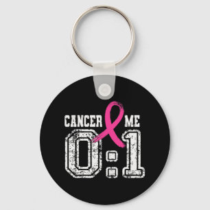 Ribbon Breast Cancer Awareness Caner 0 Me 1 Fighte Keychain