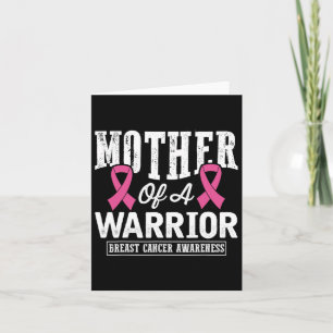 Ribbon Breast Cancer Awareness Mother Of A Warrior Card