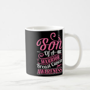 Ribbon Breast Cancer Awareness Son Of Warrior Boys Coffee Mug