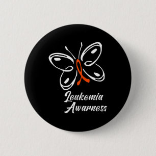 Ribbon Butterfly Aml Leukaemia Awareness 1 2 Inch Round Button