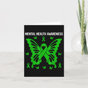 Ribbon Butterfly Mental Health Awareness  Card