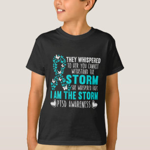Ribbon Butterfly The Storm Warrior Ptsd Awareness T-Shirt