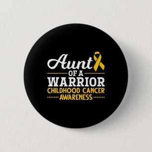 Ribbon Cancer Fighter Aunt Childhood Cancer Awaren 2 Inch Round Button