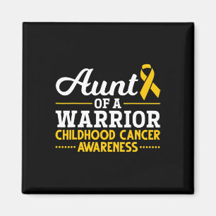 Ribbon Cancer Fighter Aunt Childhood Cancer Awaren Magnet